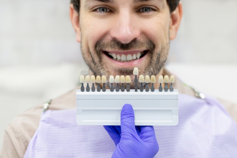 man preparing for cosmetic dentistry